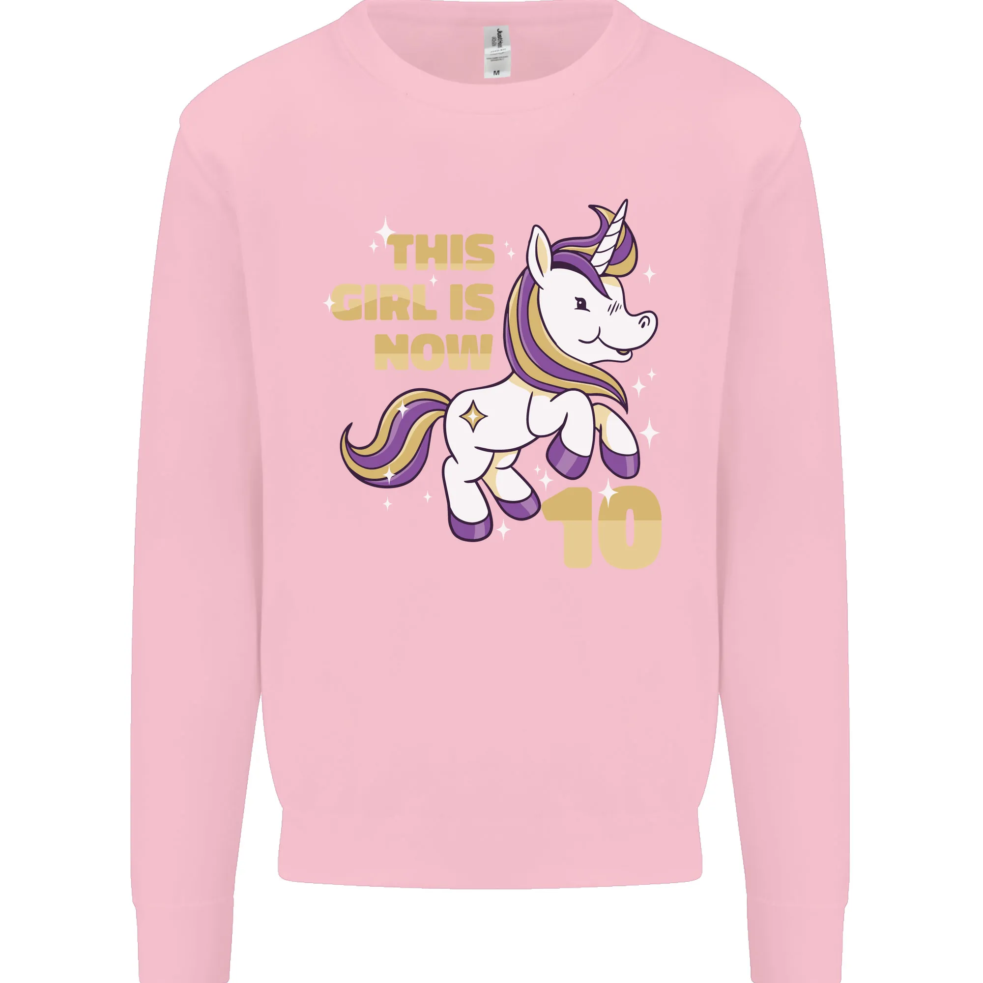 10 Year Old Birthday Girl Magical Unicorn 10th Kids Sweatshirt Jumper