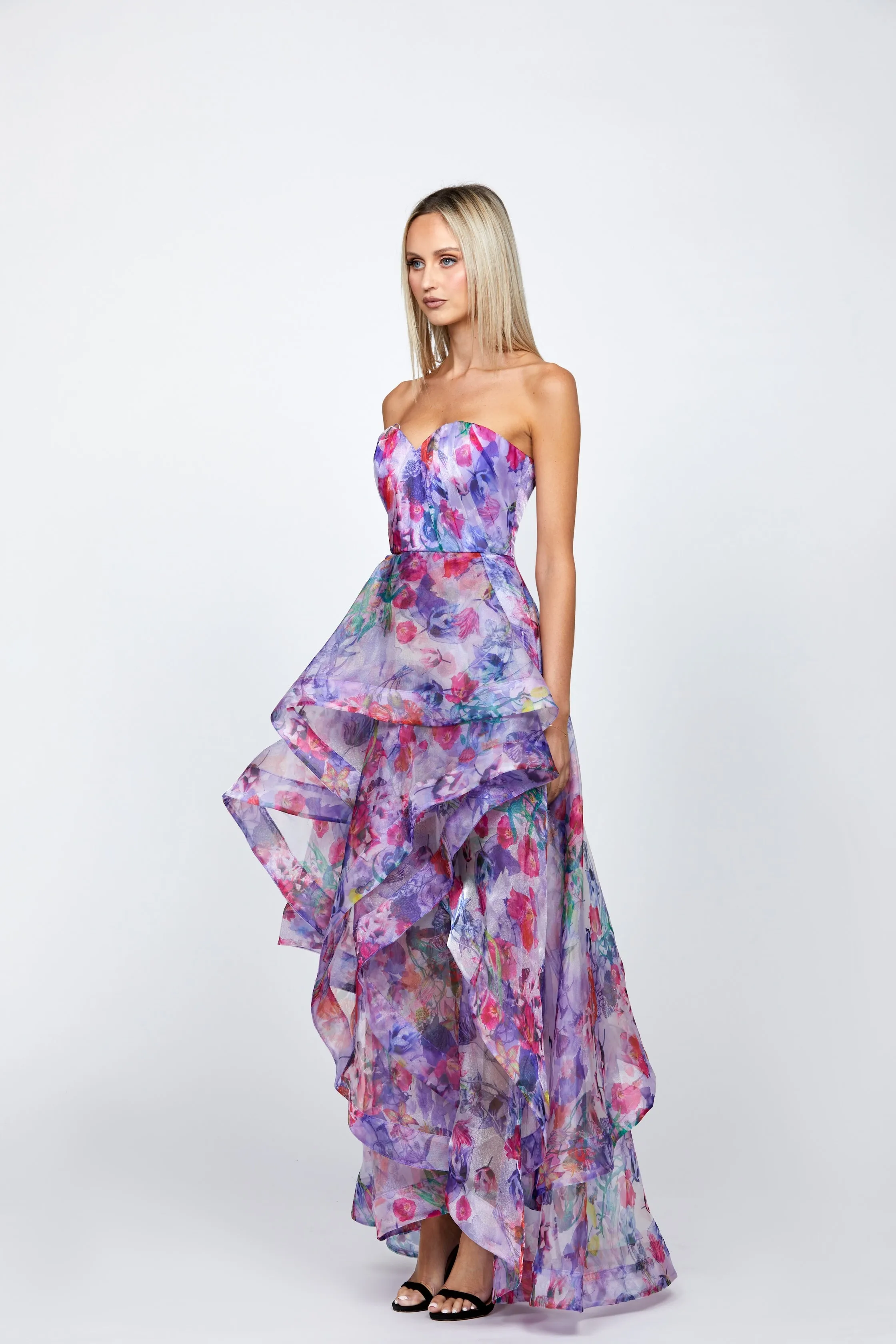 Adelaide Strapless Hi Lo Gown