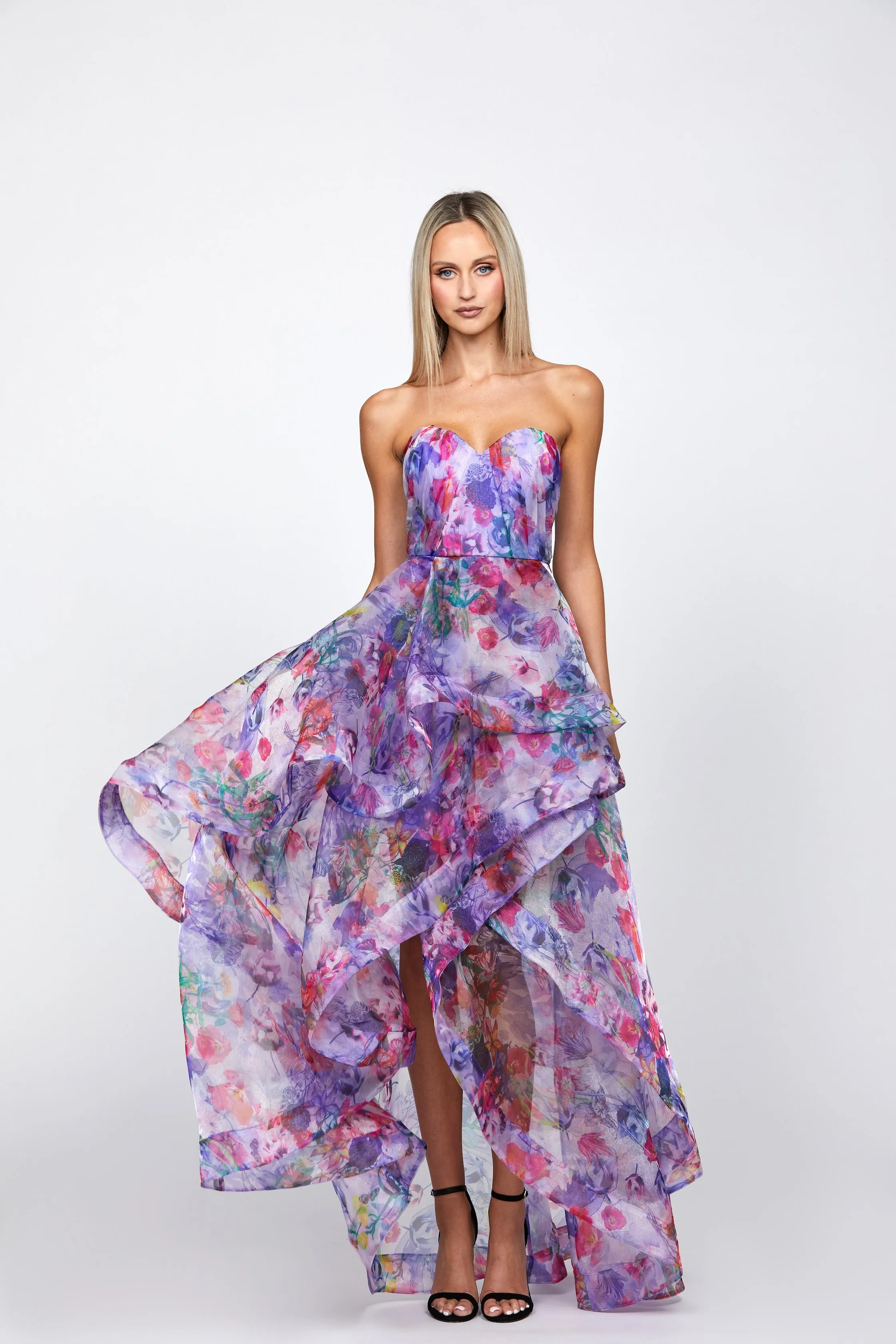 Adelaide Strapless Hi Lo Gown