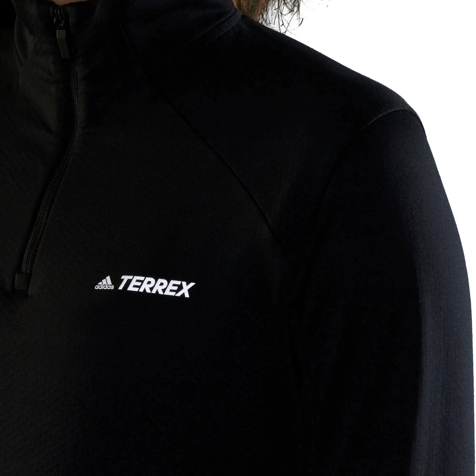 adidas Terrex EveryHike Half Zip Long Sleeve Womens Fleece Top - Black