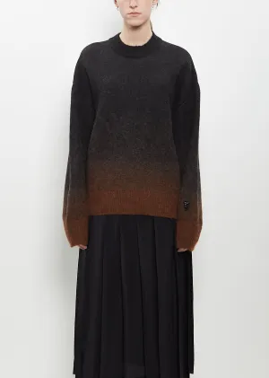 Alpaca Merino Wool Knit Jumper — Chocolate Ombre