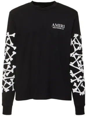 Amiri   Bones stacked cotton long sleeve t-shirt 