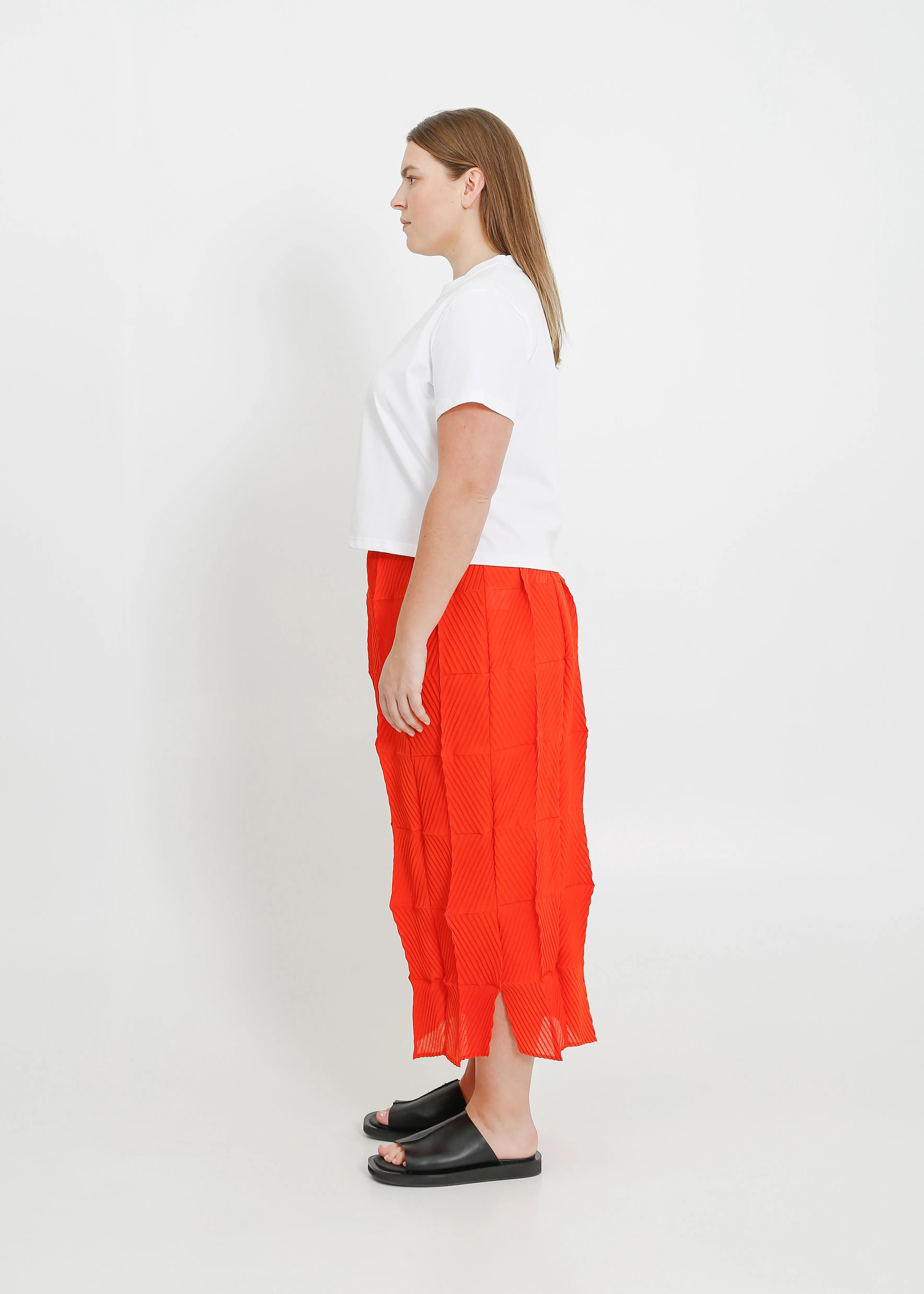 ARBOR PLEAT SKIRT / POPPY