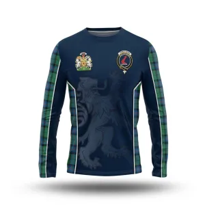 Armstrong Ancient Tartan Long Sleeve T-Shirt with Family Crest and Lion Rampant Vibes Sport Style