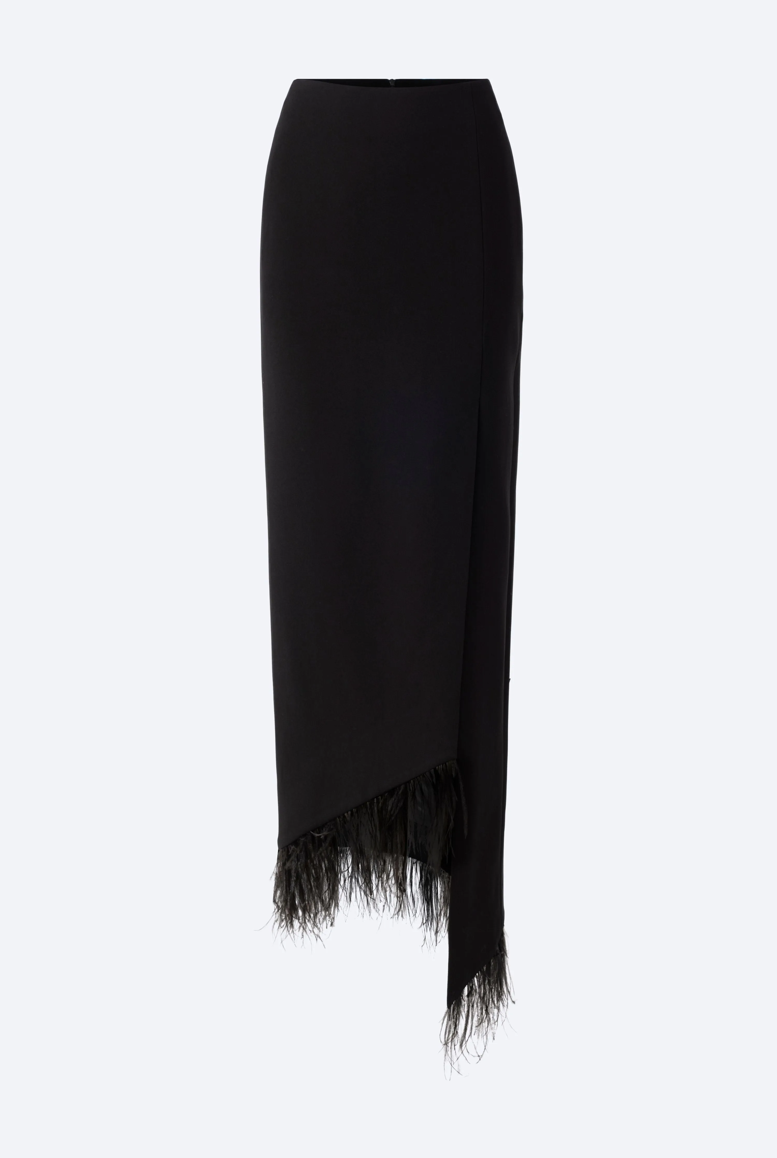 Asymmetric Sleeveless Blazer   Feather Skirt set