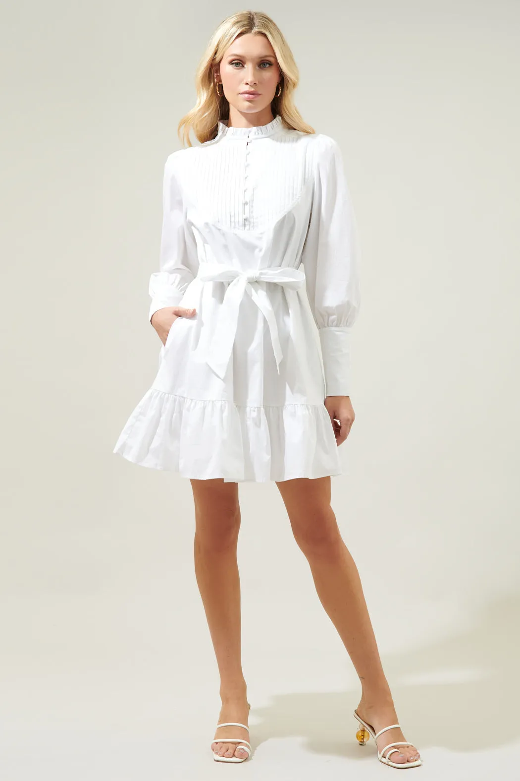 Beacher Pintuck Shift Dress