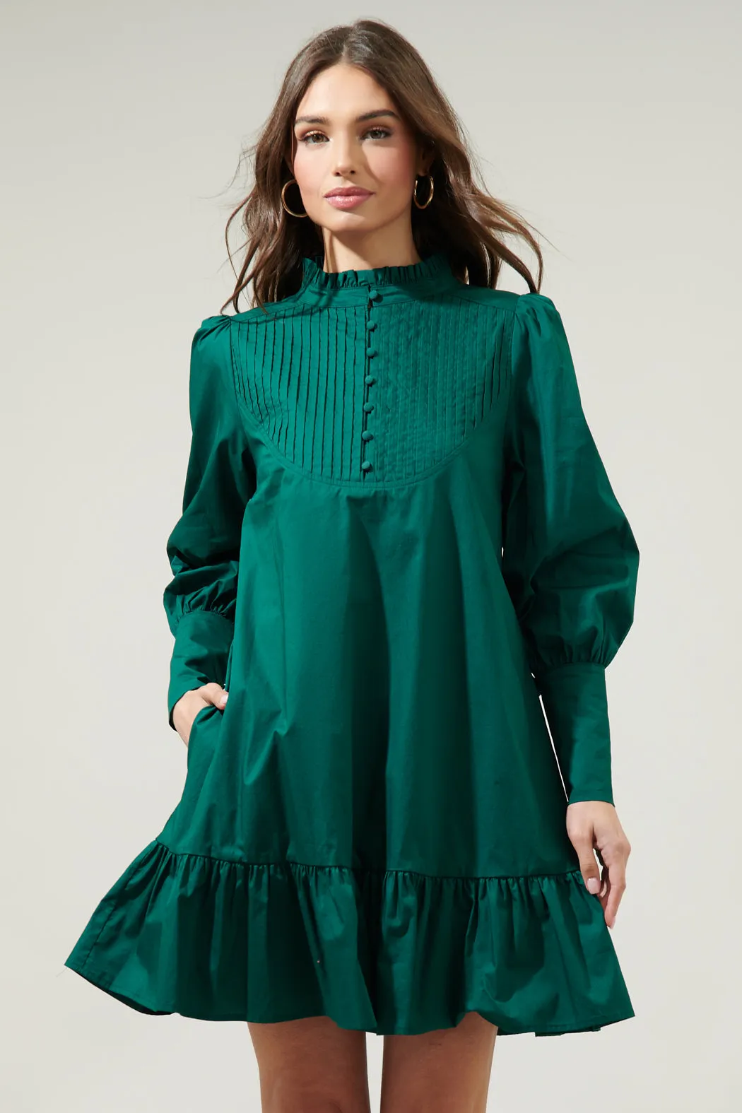 Beacher Pintuck Shift Dress