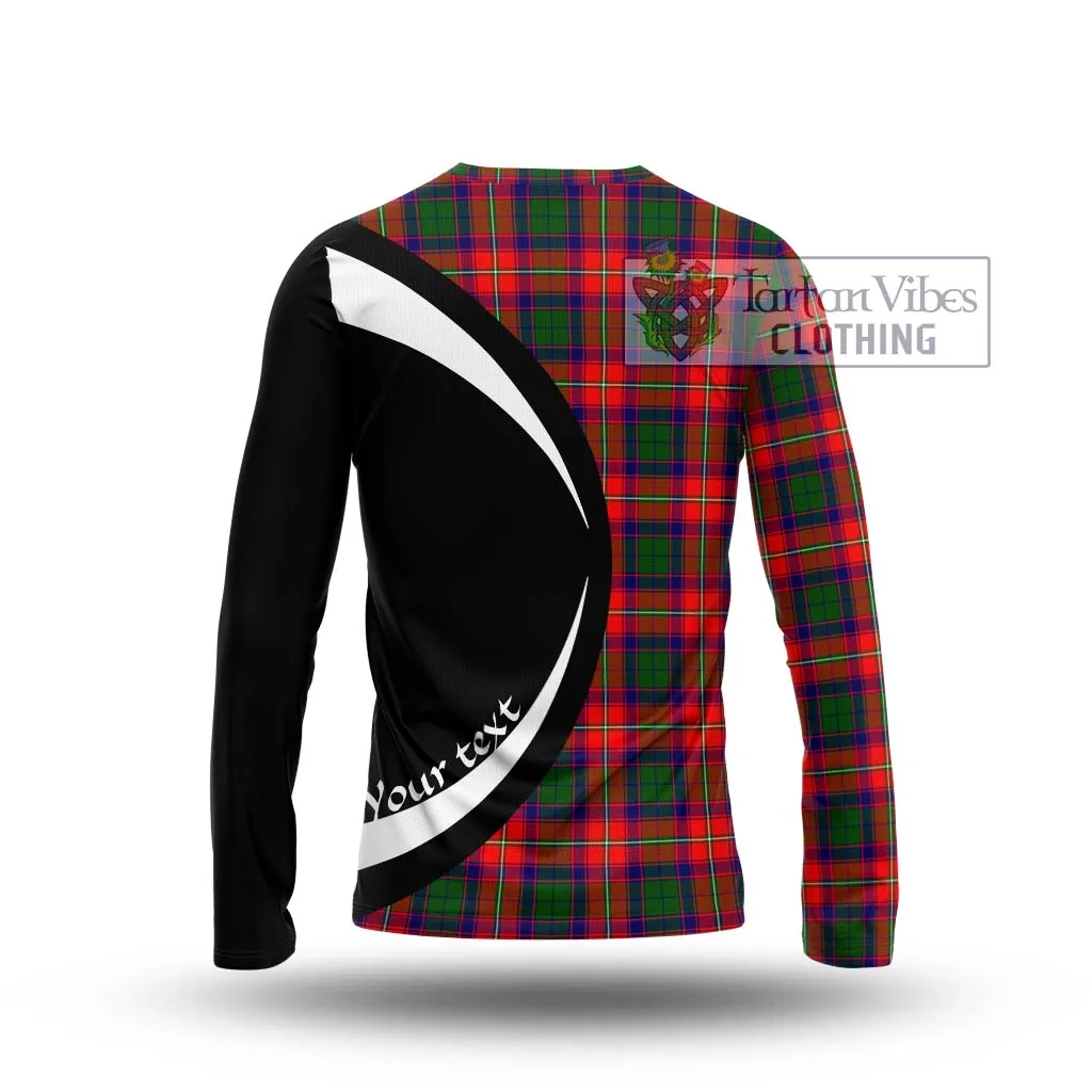 Belshes Tartan Long Sleeve T-Shirt with Family Crest Circle Style