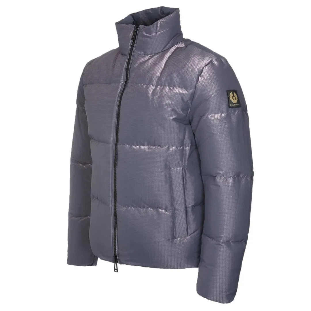 Belstaff Grid Paxton Purple Down Jacket