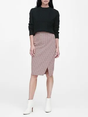 Bi-Stretch Pencil Skirt in Houndstooth