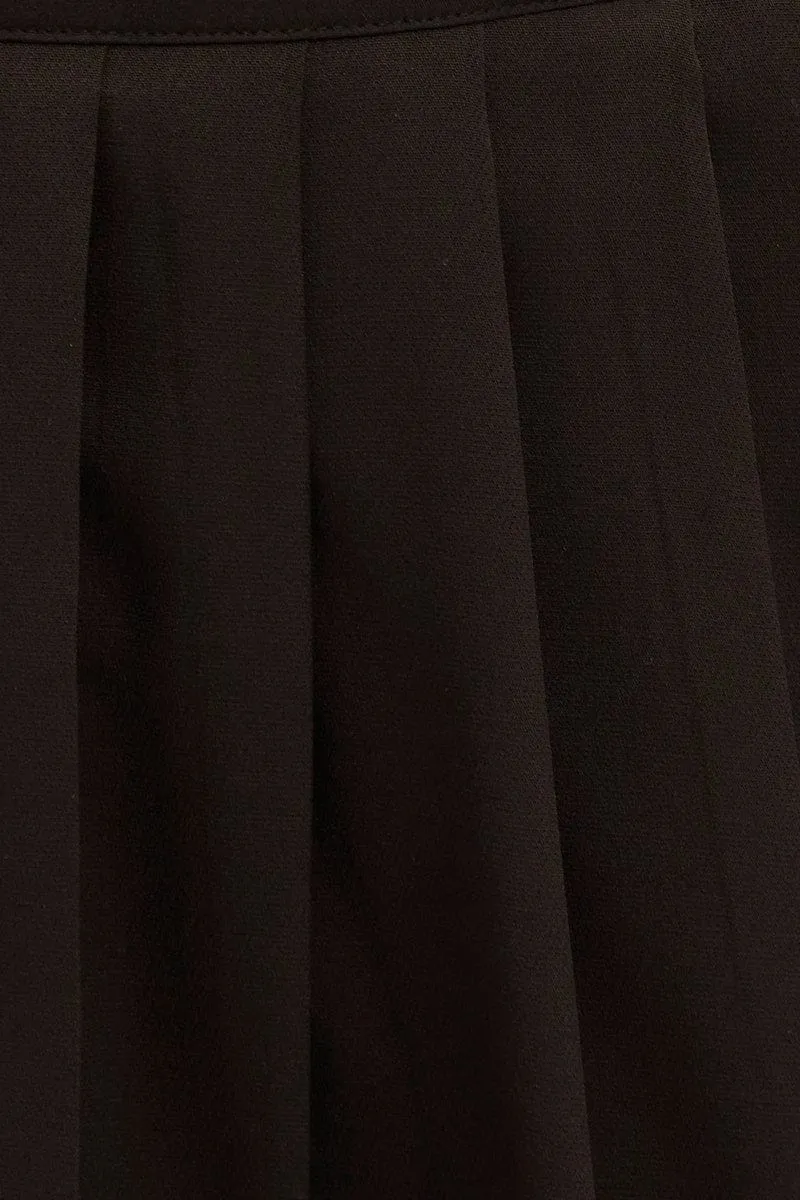 Black Pleated Tennis Skirt