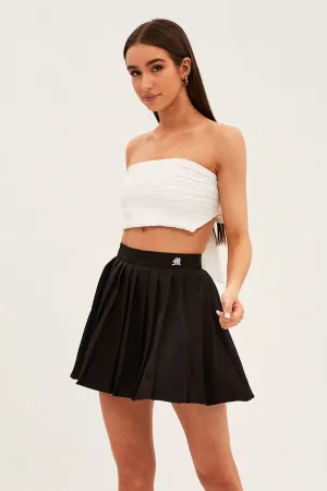 Black Pleated Tennis Skirt