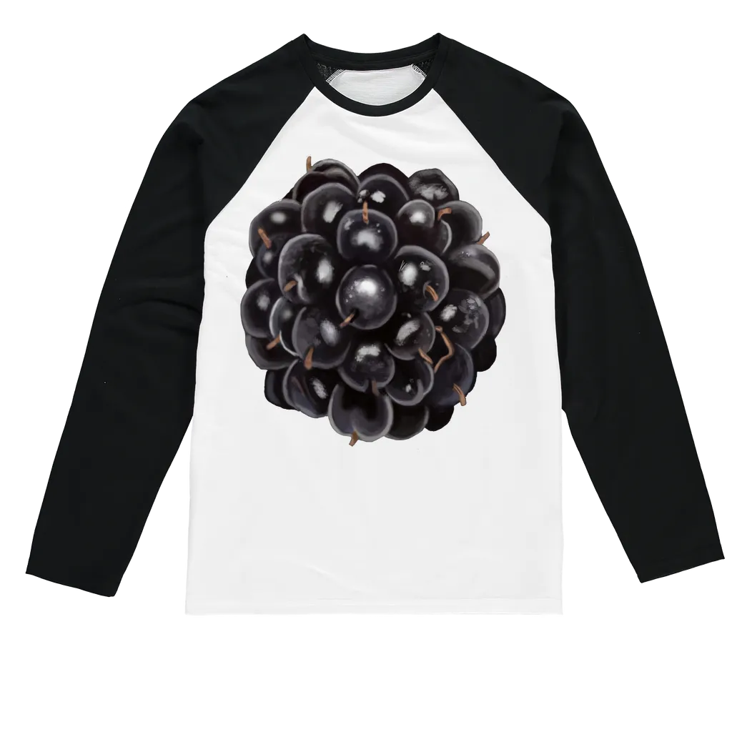 BlackBerry Sublimation Baseball Long Sleeve T-Shirt