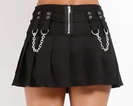 Black/Silver Chain Power Skirt