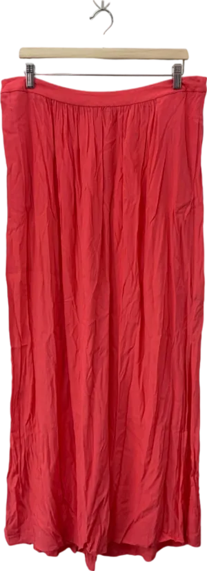 Boden Red Pleated Maxi Skirt UK 16 long