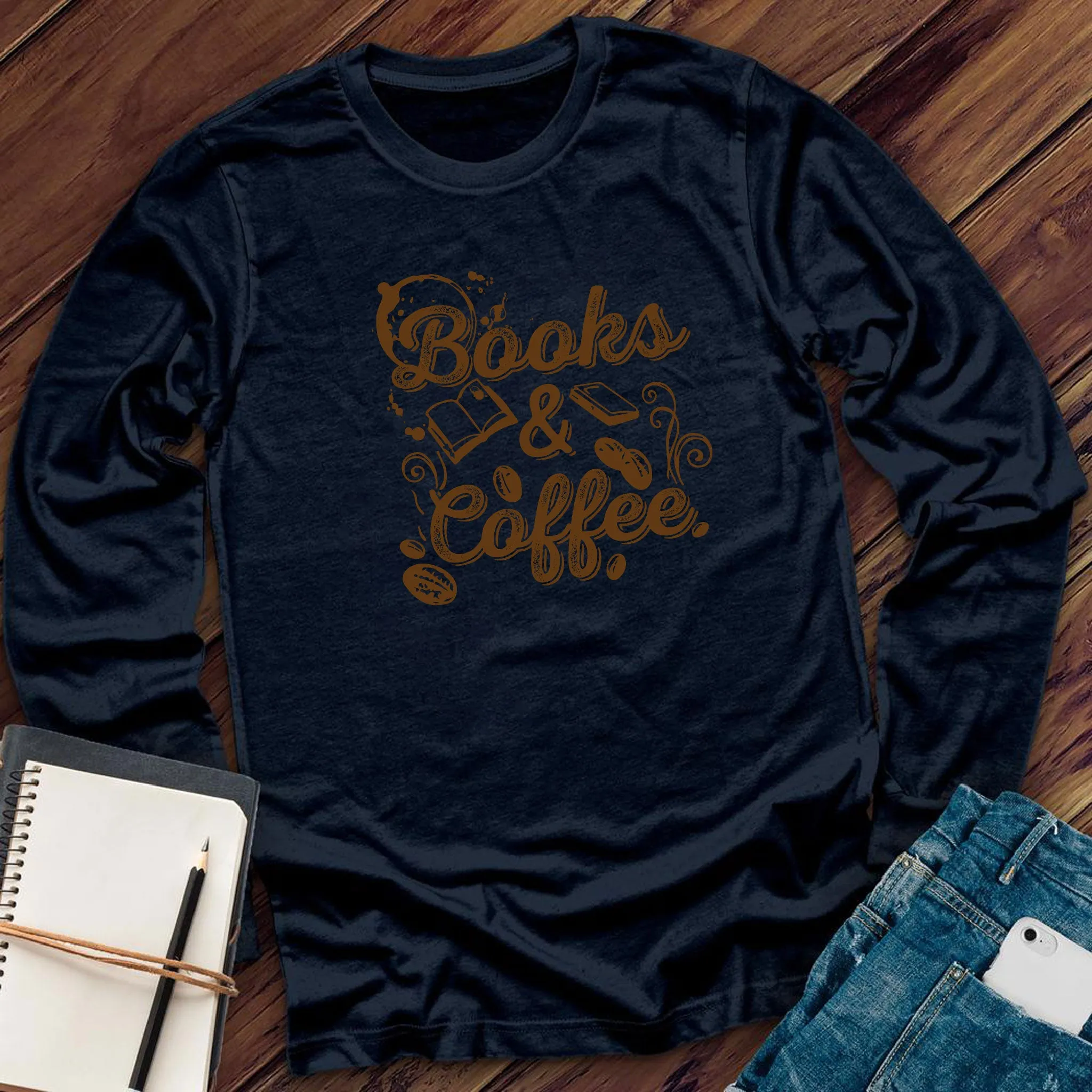 Books & Coffee Long Sleeve