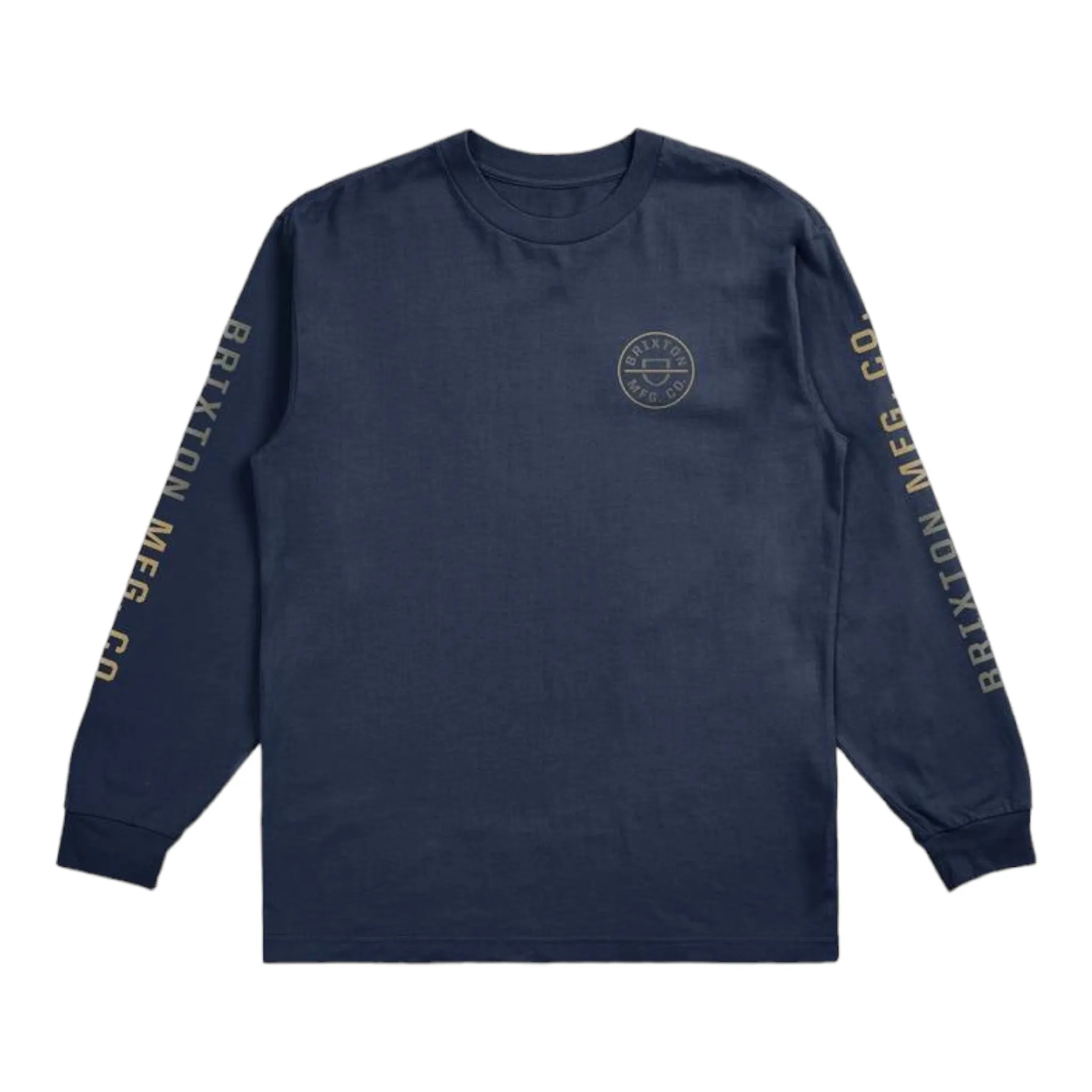 Brixton - Crest L/S Tee - Washed Navy / Olive Surplus / Antelope