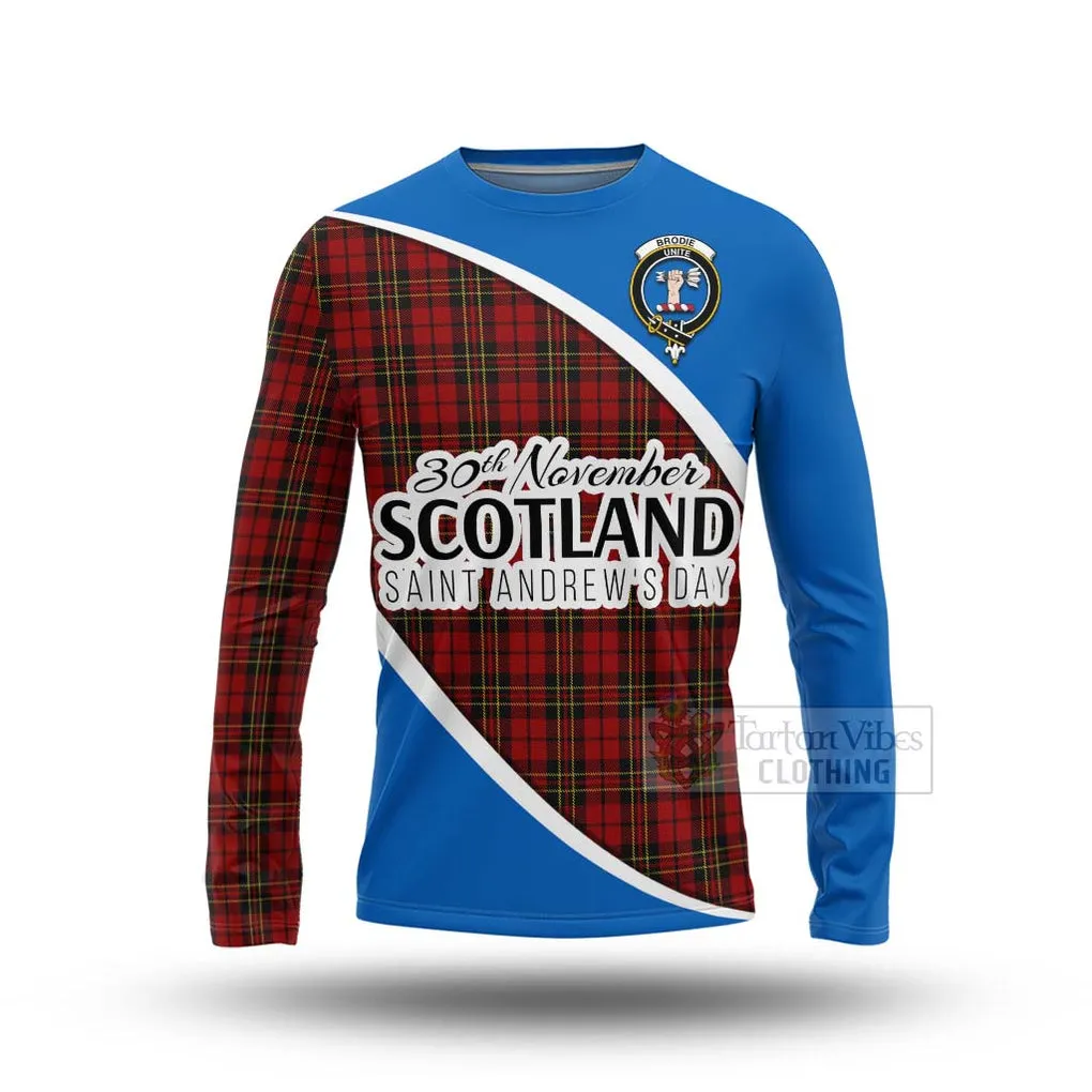 Brodie Family Crest Tartan Long Sleeve T-Shirt Celebrate Saint Andrew's Day in Style