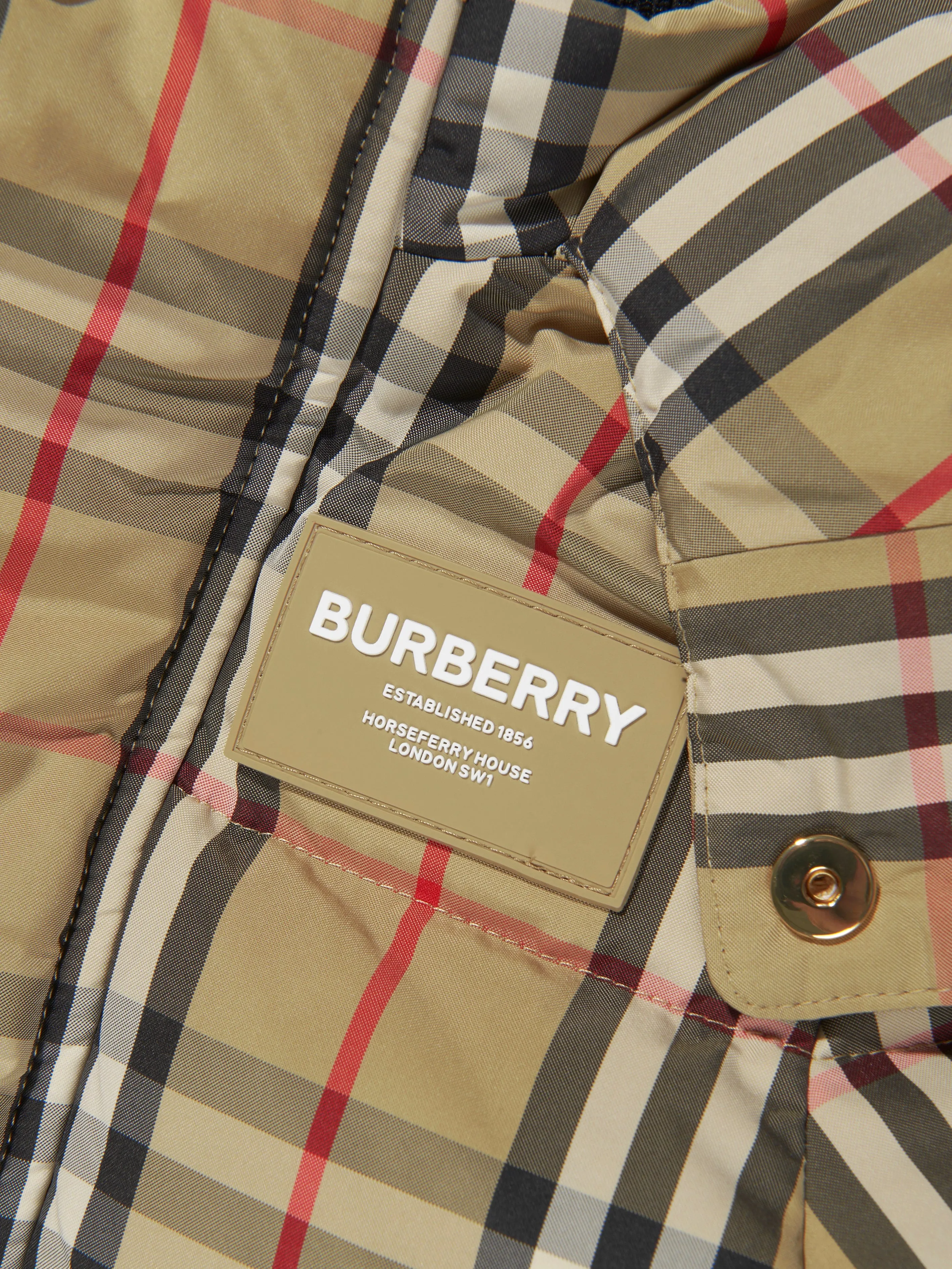 Burberry Baby Boys Check Down Aubin Coat