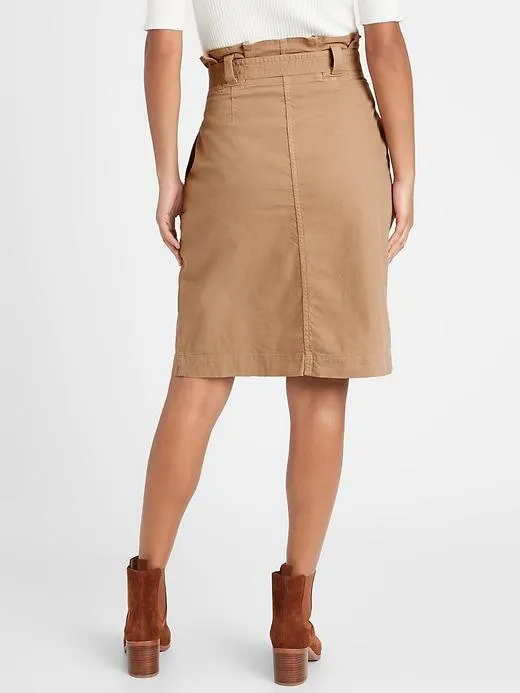 Canvas Utility Skirt in Afternoon Latte Beige