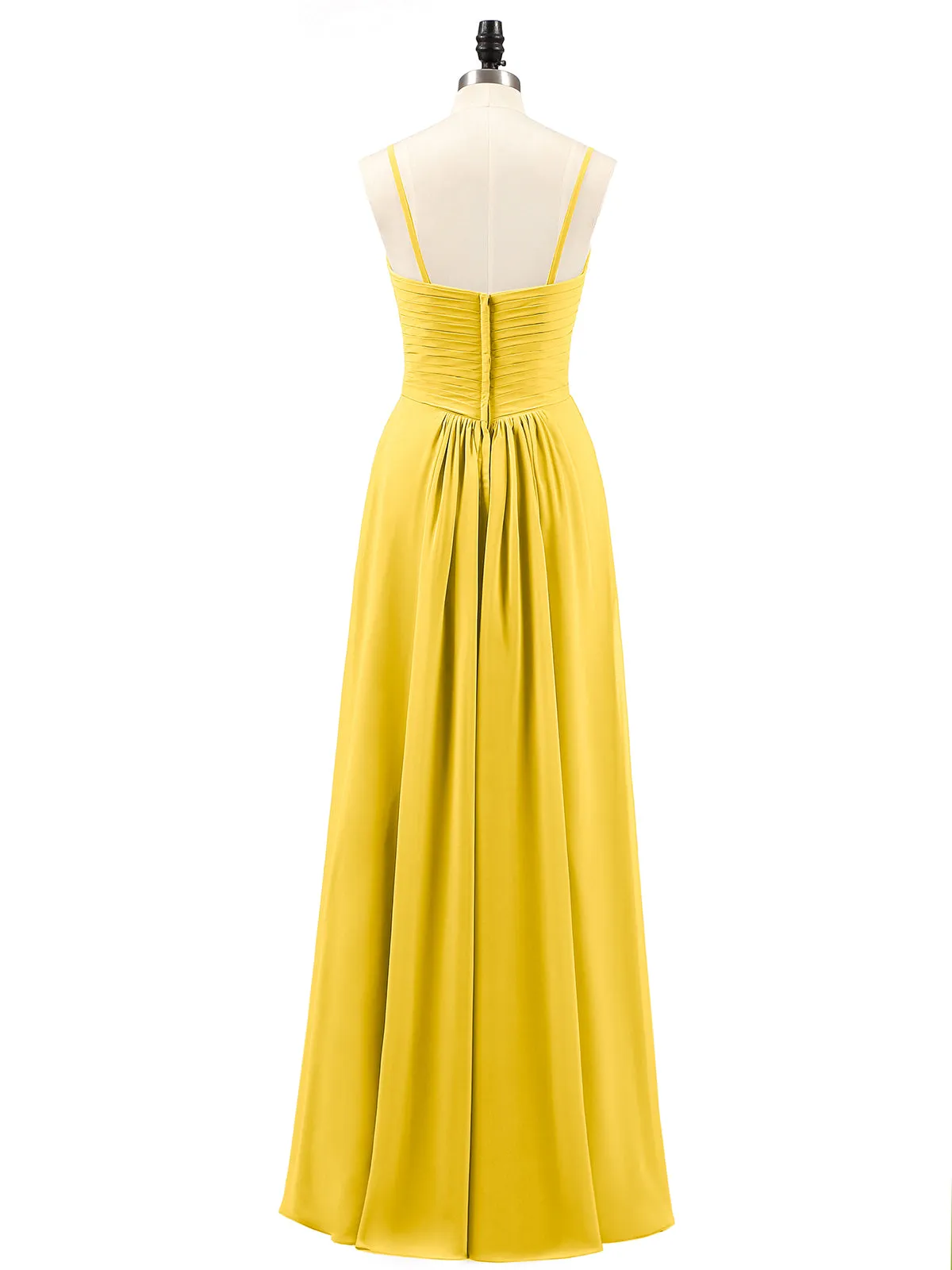 Chiffon Bridesmaid Dresses with Cascade Skirt-Marigold Plus Size