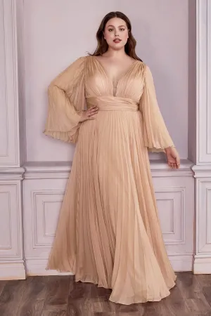 Chiffon Gown, Long Sleeve