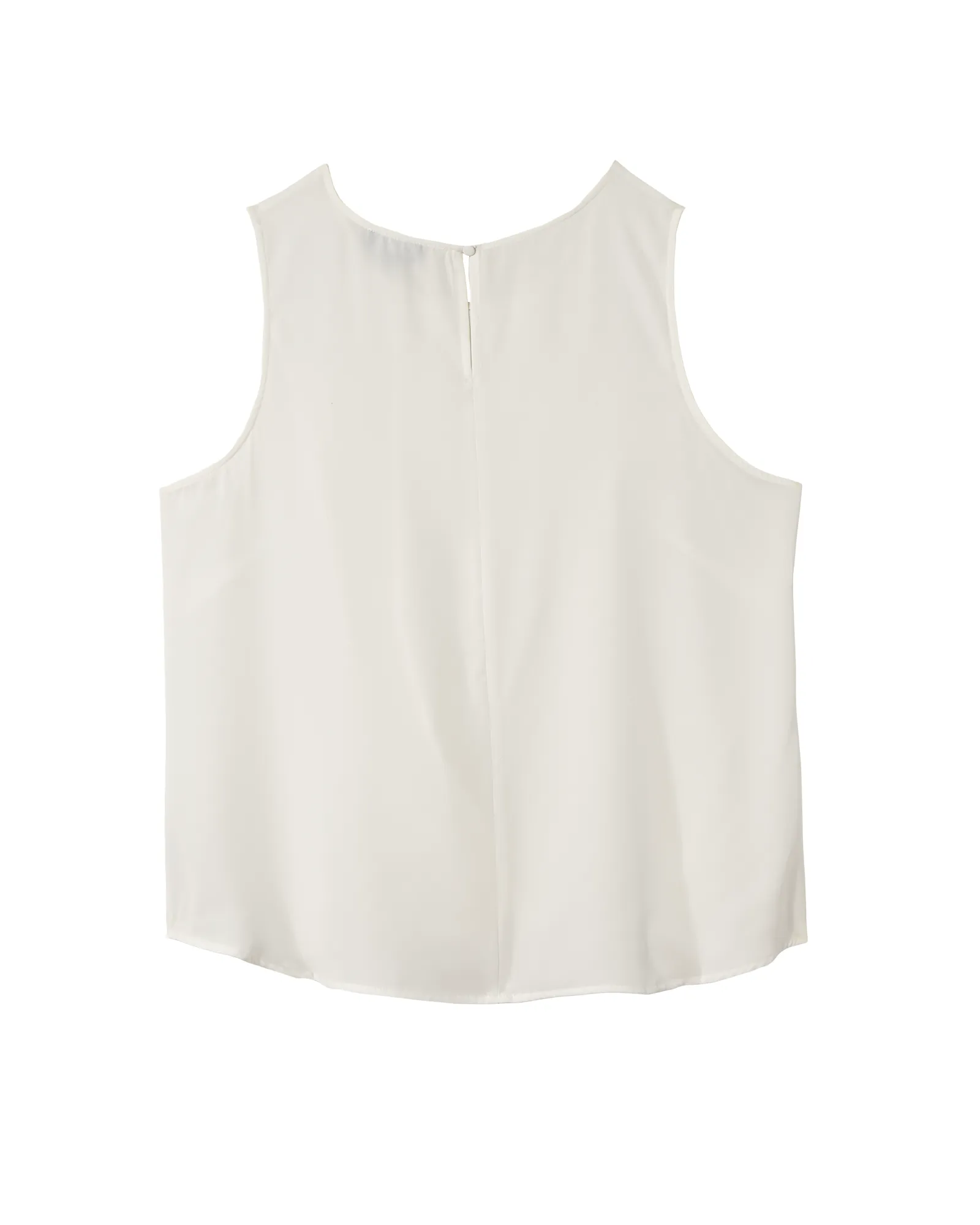 Clara Sleeveless Lace Trim Blouse | White