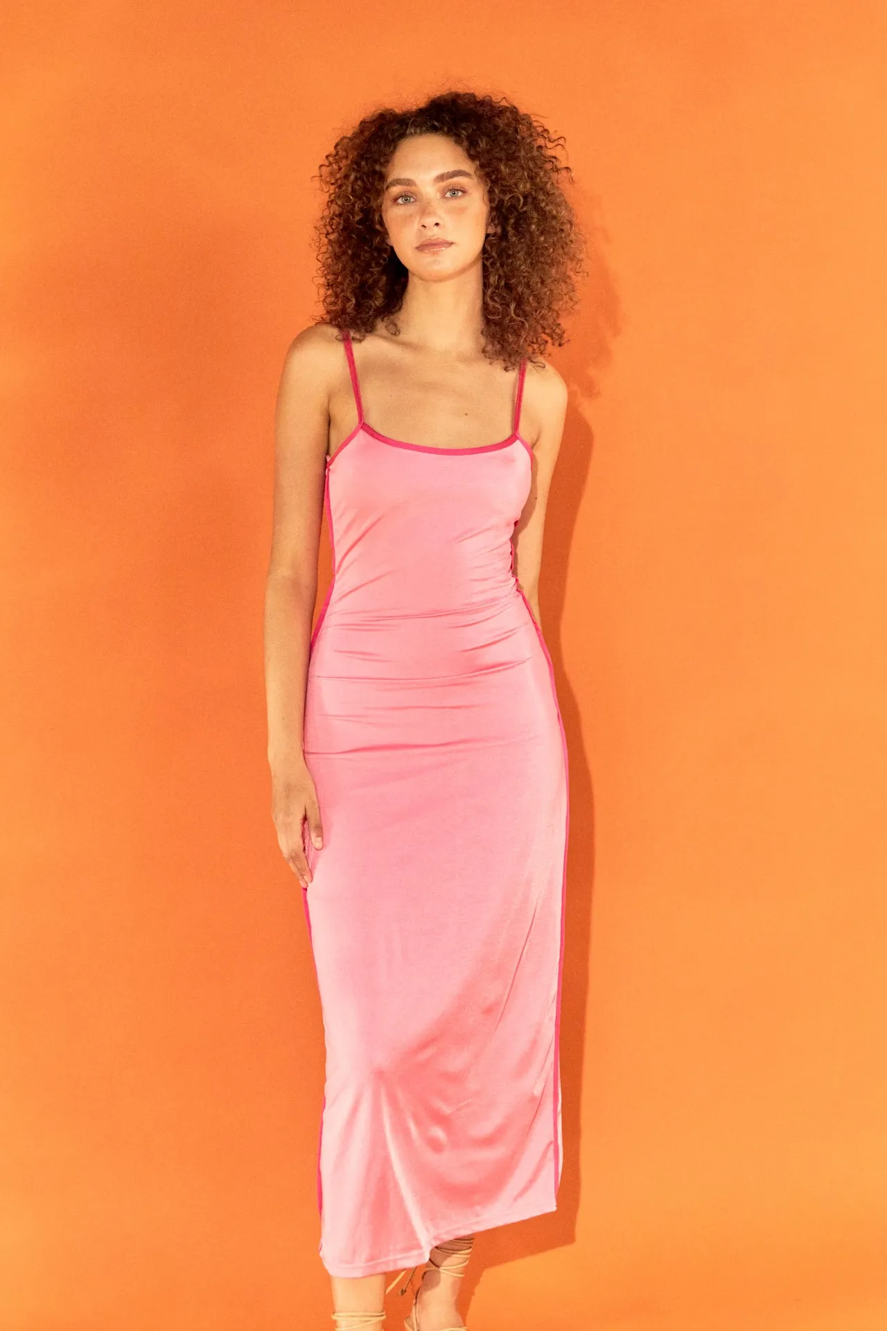 Contrast Binding Maxi Dress