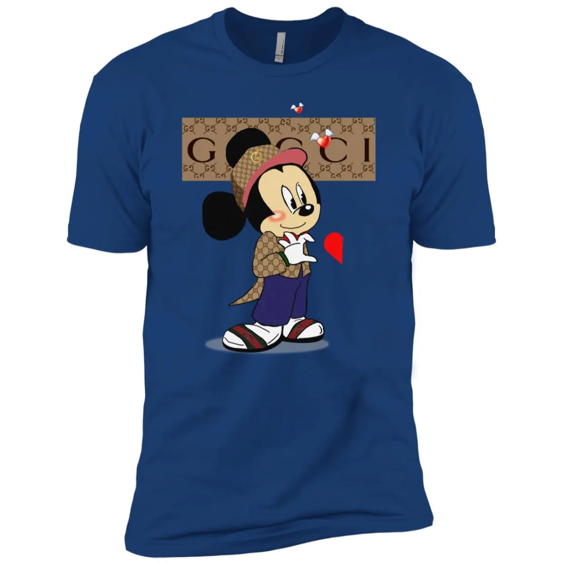 Couple Gucci Mickey Tshirt Valentine's Day Men Short Sleeve T-Shirt