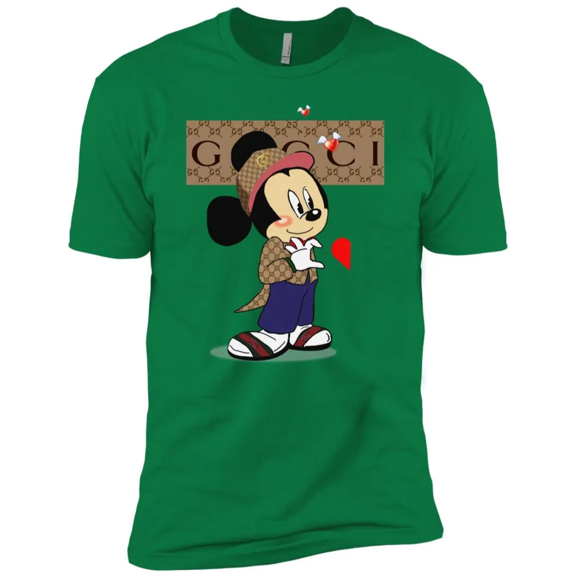 Couple Gucci Mickey Tshirt Valentine's Day Men Short Sleeve T-Shirt