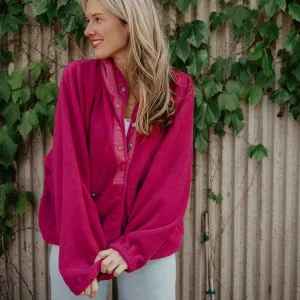 Cozy Daze Fleece Jacket - Hot Pink