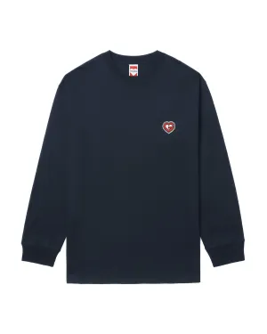 Crew Neck G-heart Patch Long Sleeve T-shirt