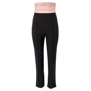 Cummerbund-Detail High-Waist Skinny Pants