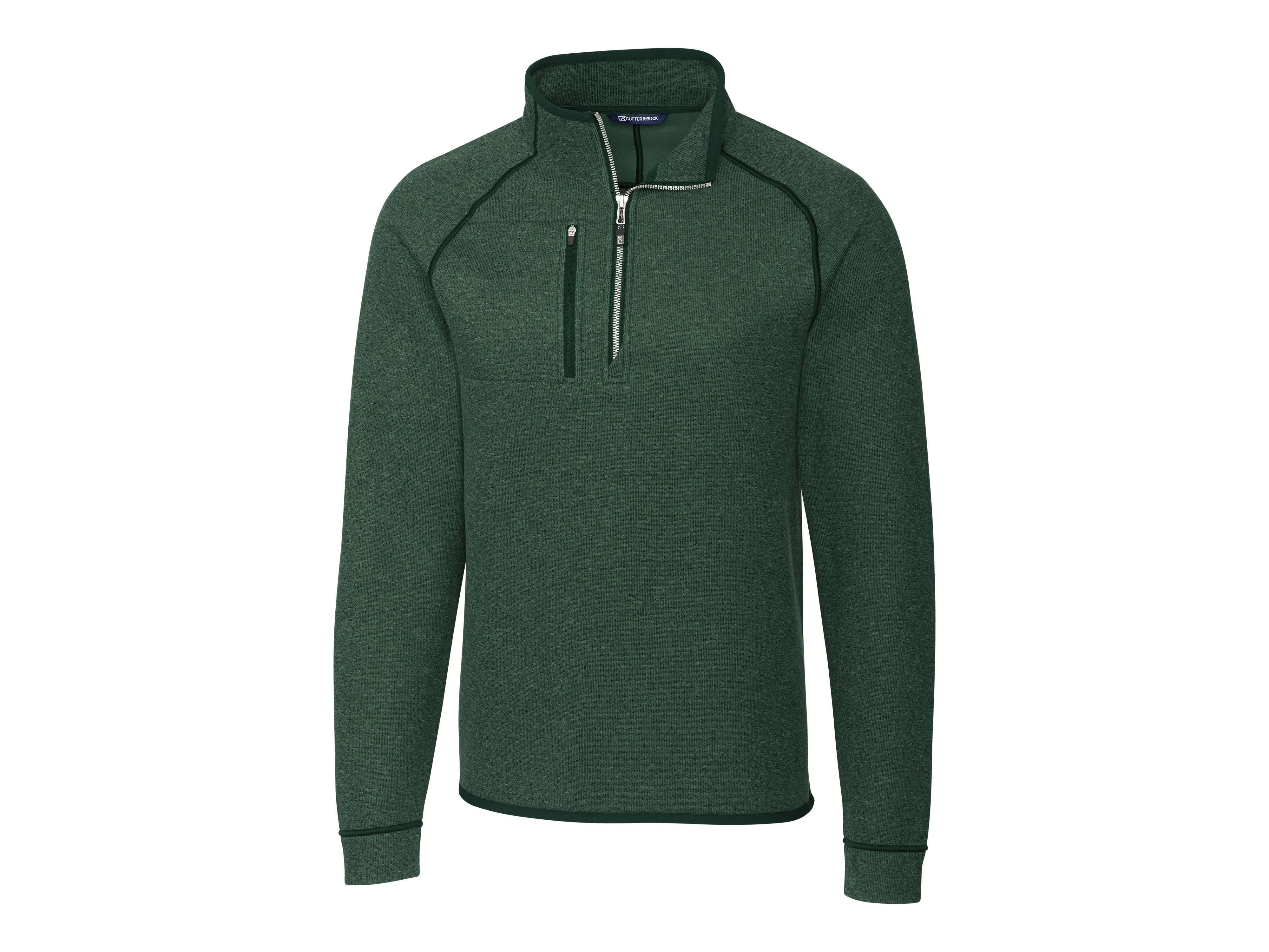 Cutter & Buck Mainsail Sweater-Knit Mens Half Zip Pullover Jacket