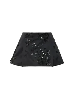 Des Phemmes   Embellished duchesse mini skirt 