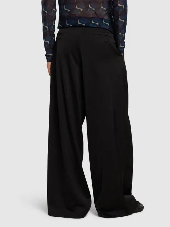 Dries Van Noten   Piers pleated wool blend wide pants 