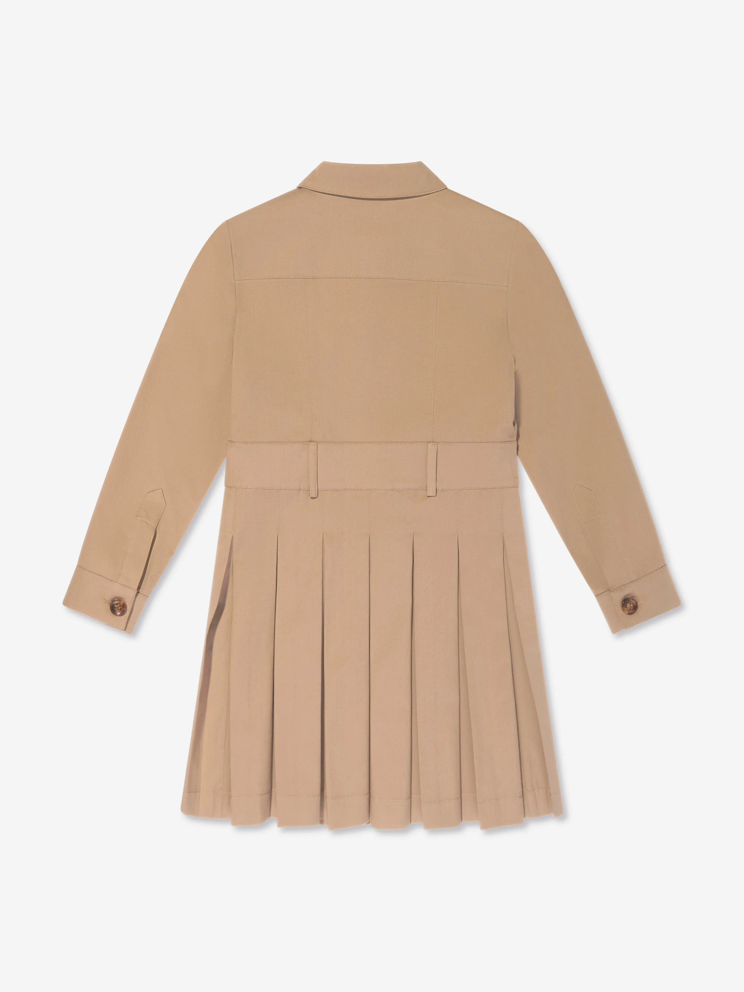 Fendi Girls Logo Trench Dress in Beige