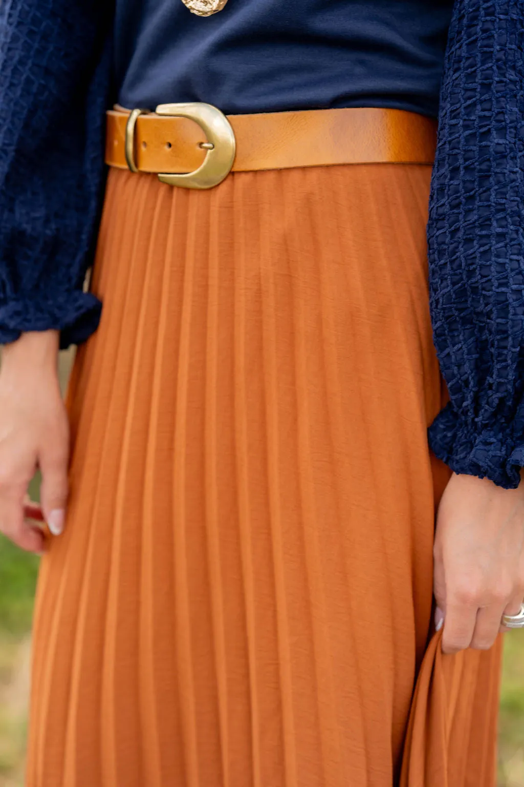 Flirty Pleated Midi Skirt