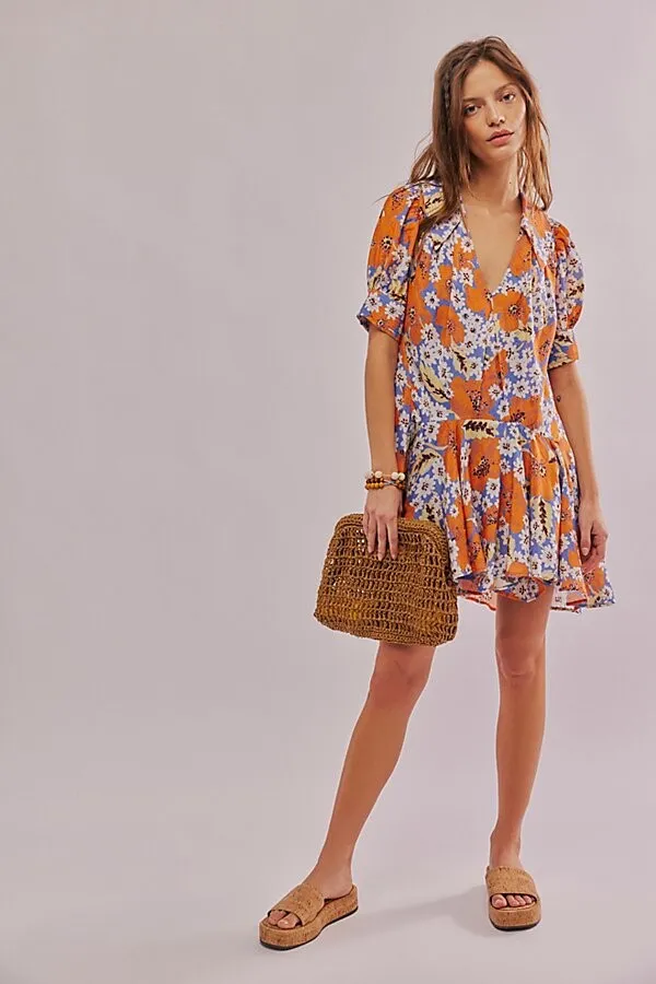 FREE PEOPLE Sugar Crush Mini Dress - Soft Combo