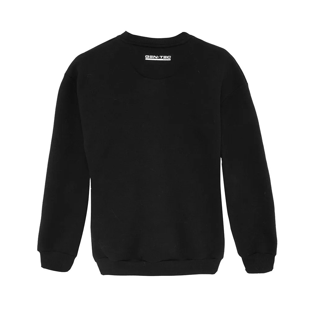 GT BRANDED BLACK CREW NECK FLEECE JUMPER