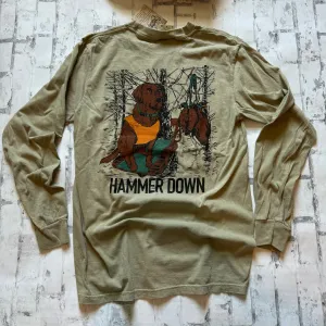 Hammer Down "Hunting Dog" Long Sleeve T-shirt - Sage