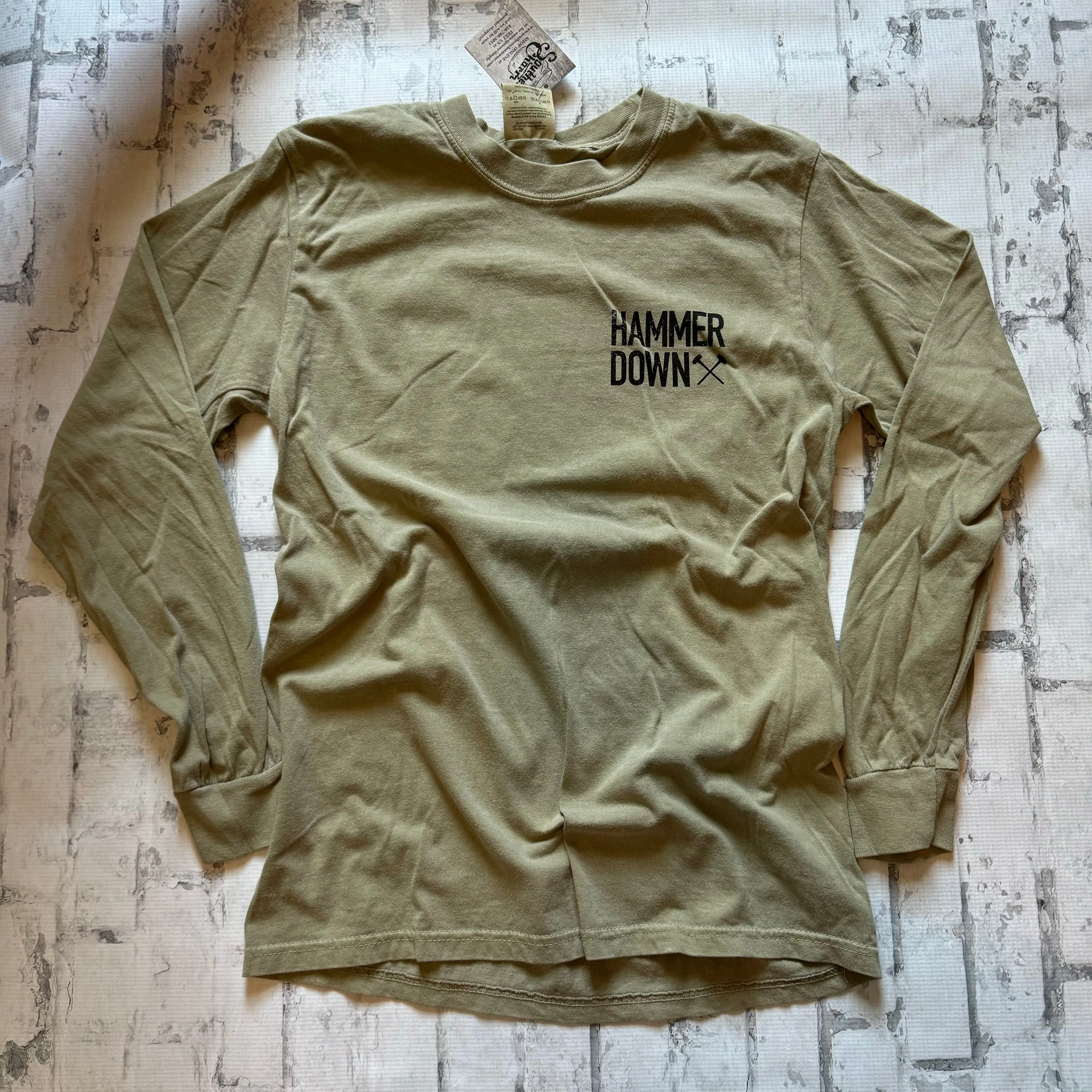 Hammer Down "Hunting Dog" Long Sleeve T-shirt - Sage