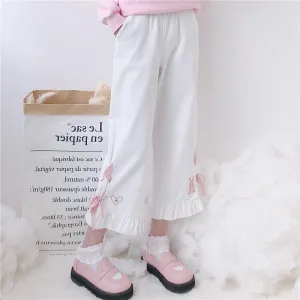 Harajuku Embroidered High-waist Pants