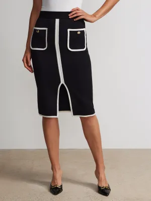 High Rise Front Slit Pencil Skirt