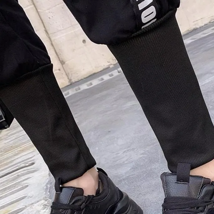 High Waist Cargo Pants With Lettering