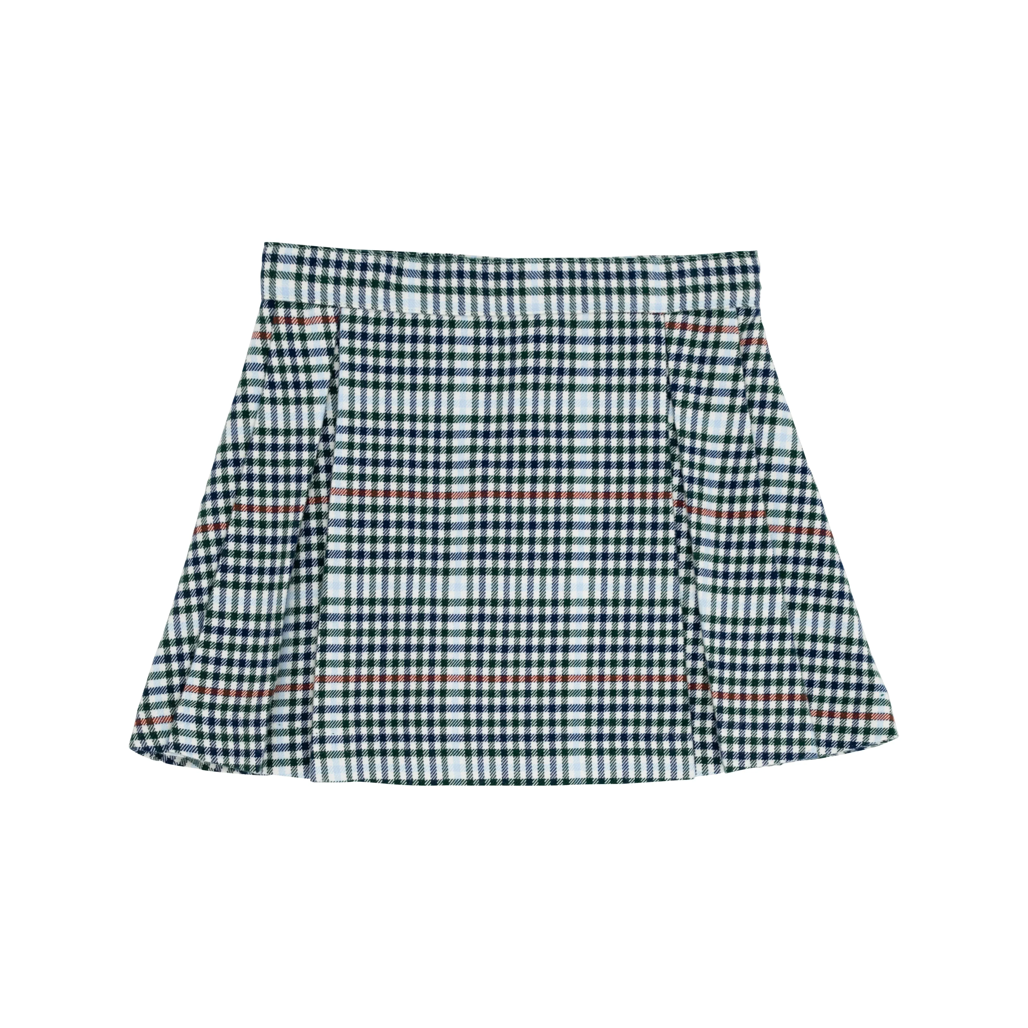 Highgate Houndstooth Parson Pleated Skirt