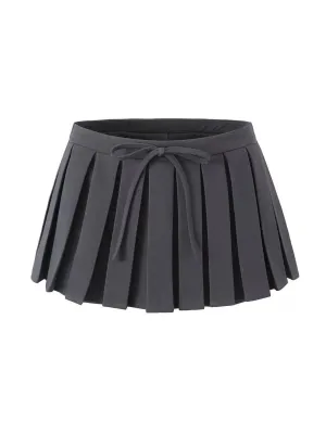 Indica Pleated Short Skirt