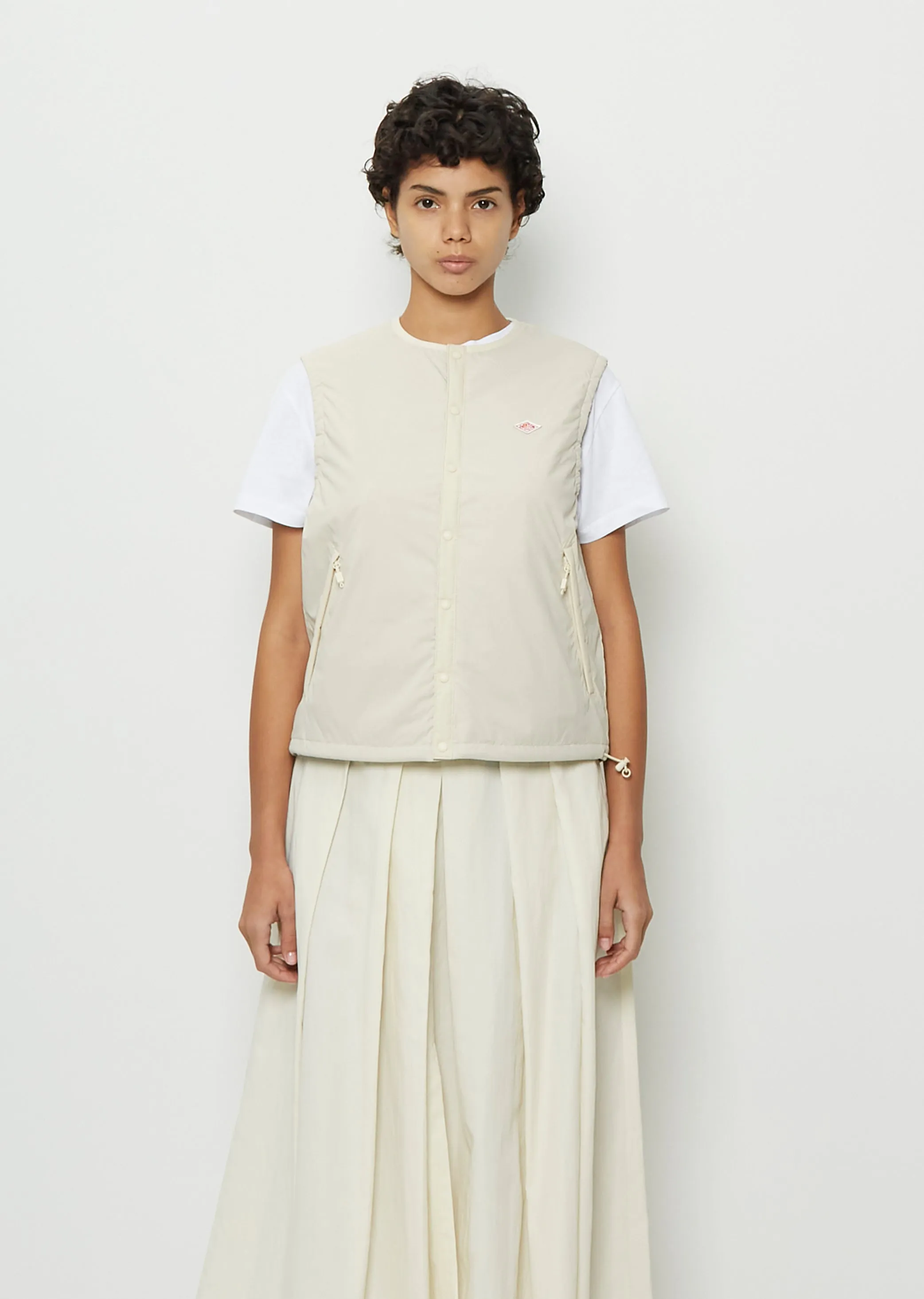 Insulation Nylon Vest — Ivory