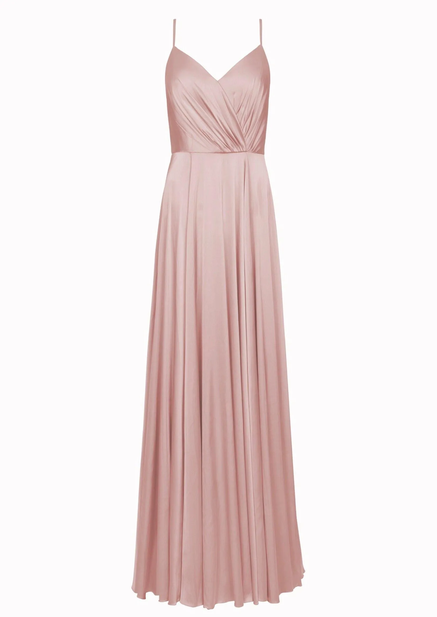 Isla Bridesmaid Dress In Blush Satin