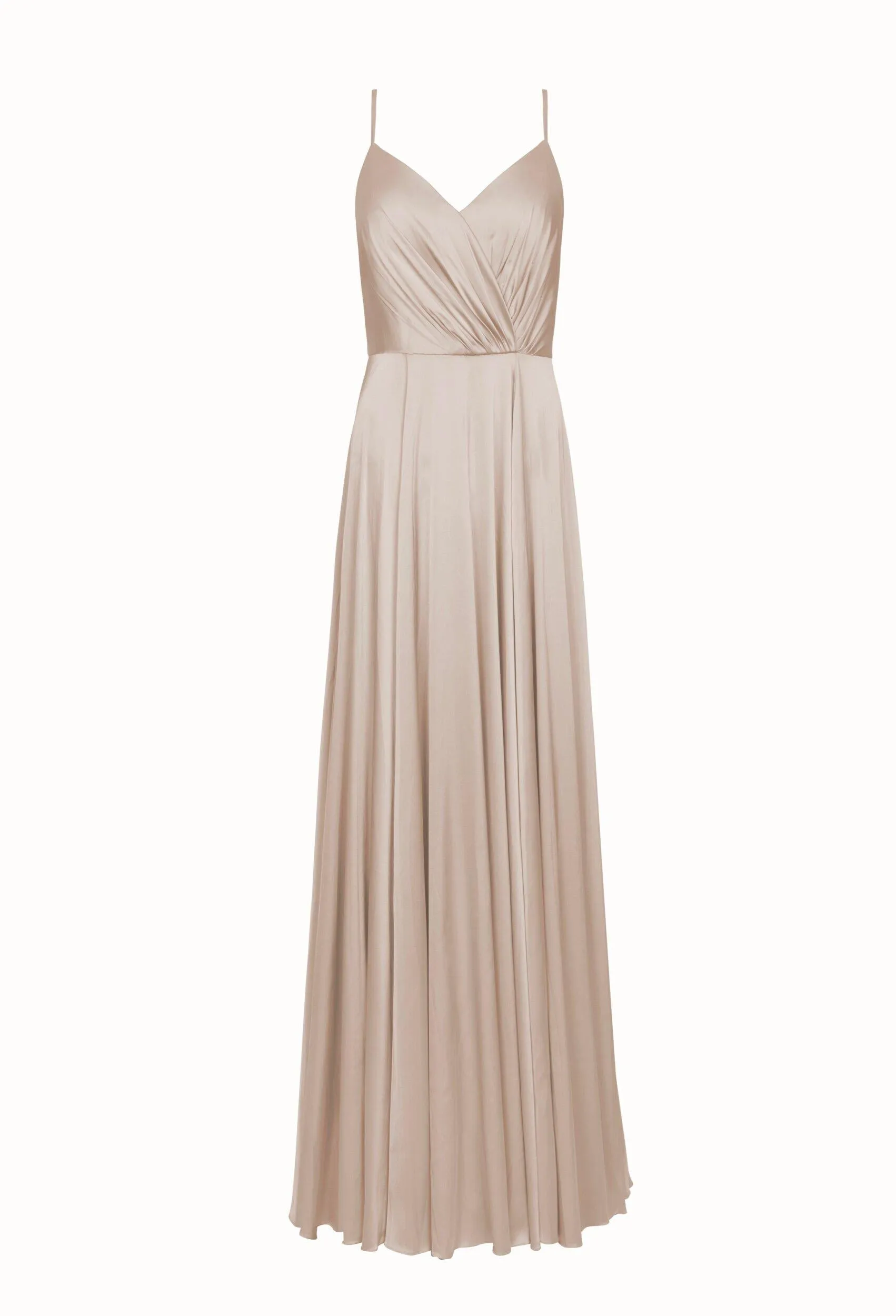 Isla Bridesmaid Dress In Champagne Satin